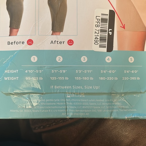 Assets Spanx High Waist Shaping Short size 5 - Picture 3 of 6